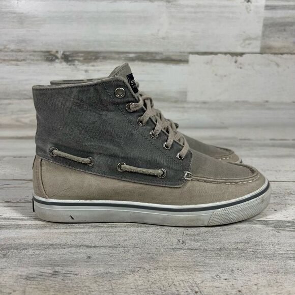 Sperry Womens Top Sider Bahama Chukka Boat Shoe High Top Lace Up Gray 6M - Picture 1 of 8